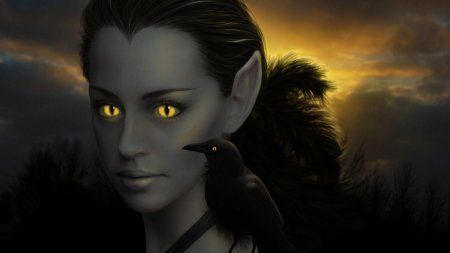 Девушка с желтыми глазами