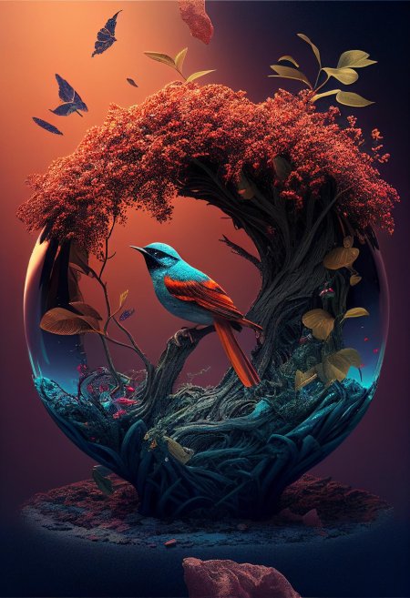 Птица красивая