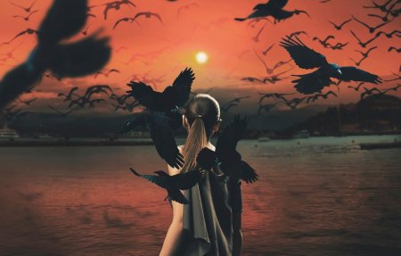 Девушка птица