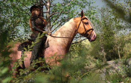 Девушка лошадь