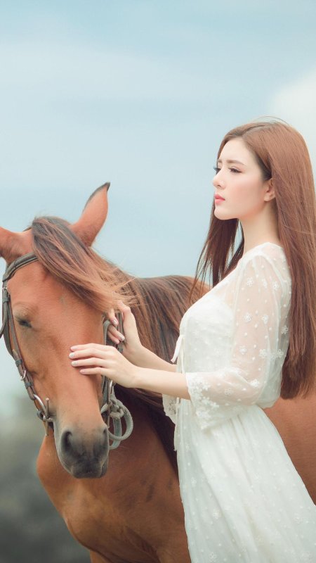 Лошадь с девушкой