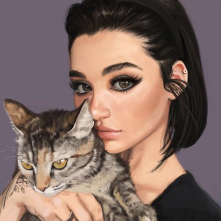 Девушка с котами