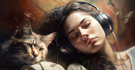 Девушка кот
