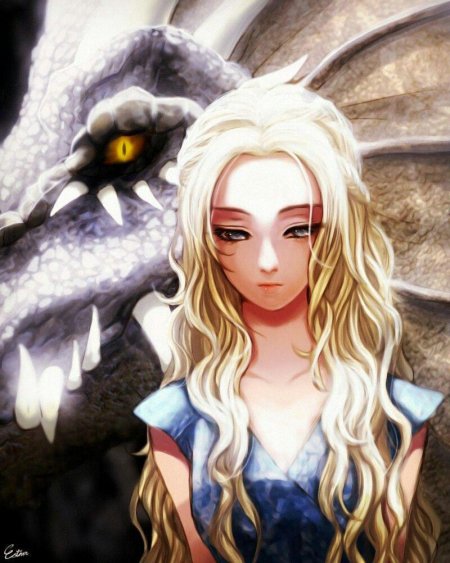 Дейенерис таргариен в аниме стиле