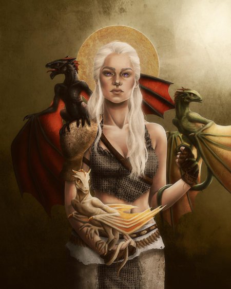 Дейенерис таргариен с драконами