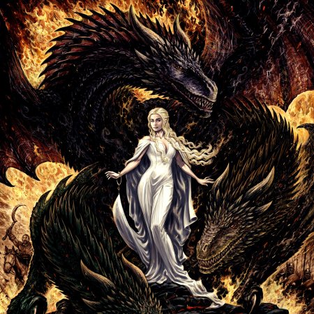 Дейенерис таргариен с драконами