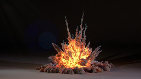 Fire explosion houdini
