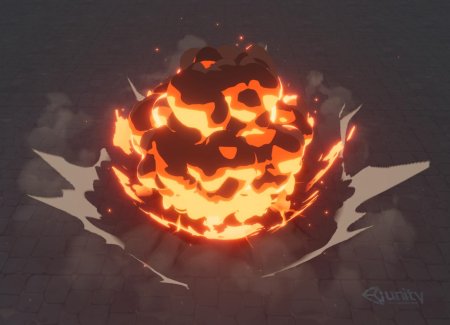 Stylized explosion