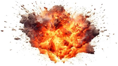 Взрыв на белом фоне