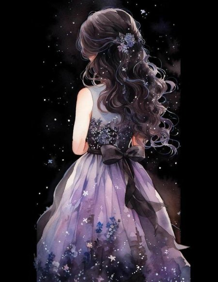 Красивая аниме девушка