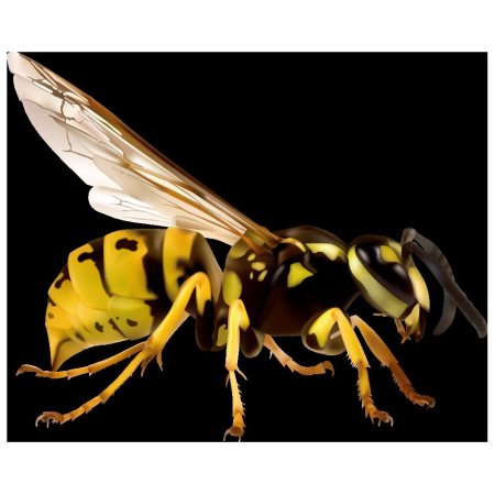 Шершень на белом фоне