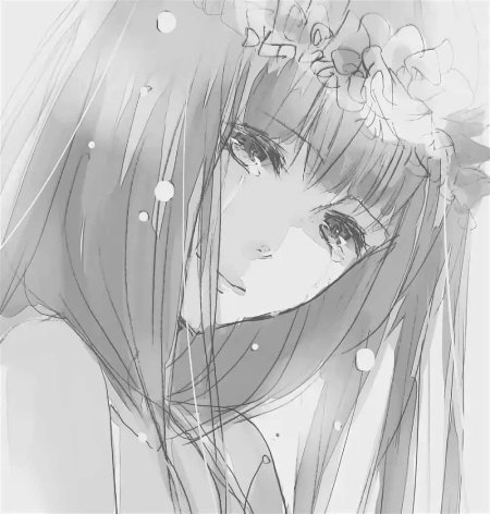 Плачущая аниме девушка