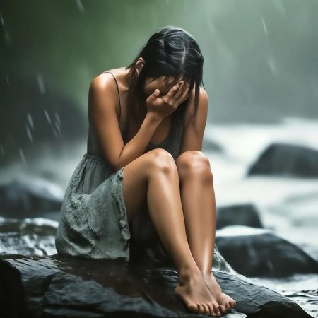 Плачет девушка