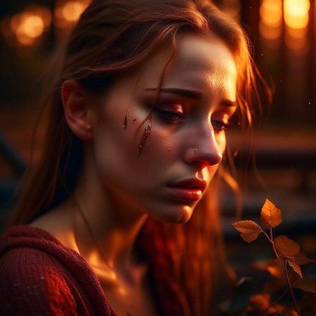 Женщина плачет