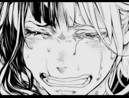 Плачущая аниме девушка