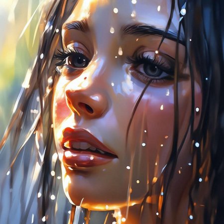 Слезы капли во стороны акварель