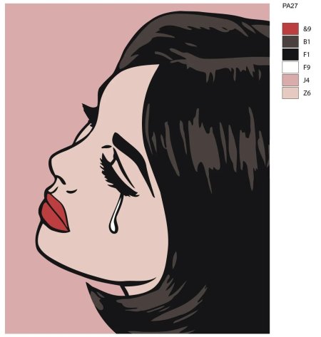 Плачущая девушка рисунок