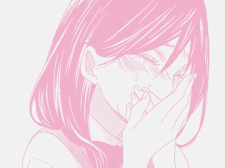 Плачущая аниме девочка