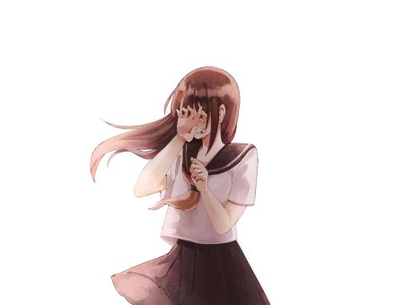 Плачущая аниме девушка