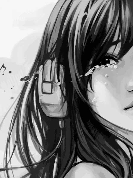 Плачущая девушка аниме