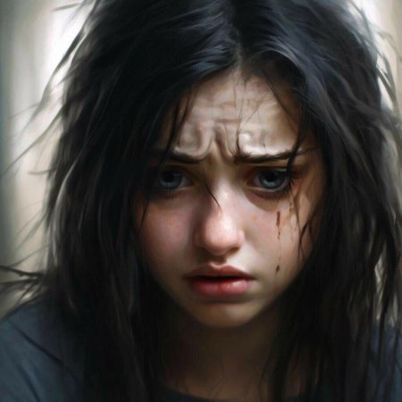 Девушка плачет