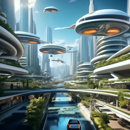 Футуристический город будущего
