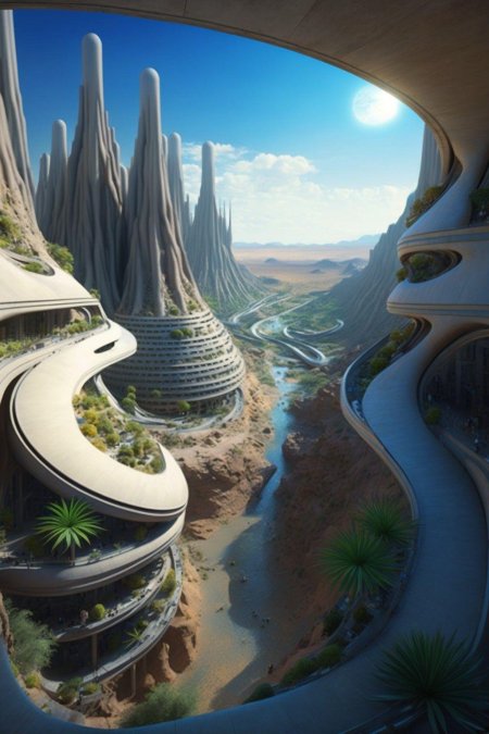 Футуристический город будущего