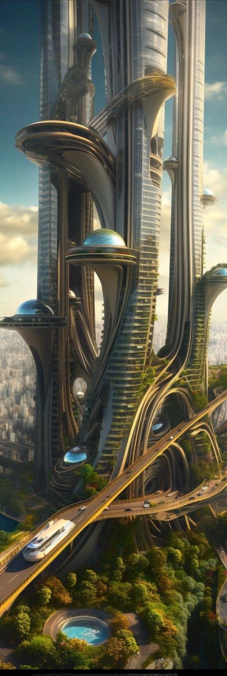 A futuristic city