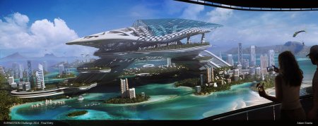 Футуризм город оазис будущего