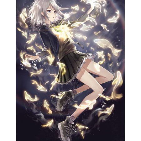 Аниме девушка маг