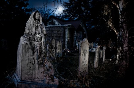 Кладбищенские статуи ангелов