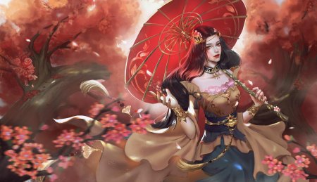 Девушка осень фэнтези