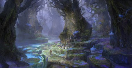 Лес фэнтези арт