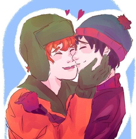 Южный парк аниме кайл и стэн