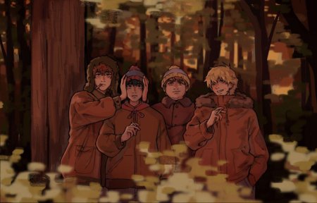 Южный парк аниме кенни и кайл