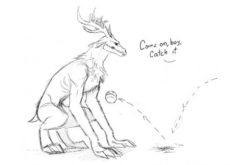 Вендиго рисунок карандашом