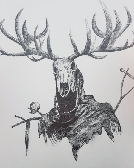 Вендиго арт череп оленя