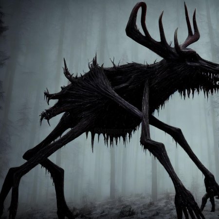 Вендиго демон леса арт