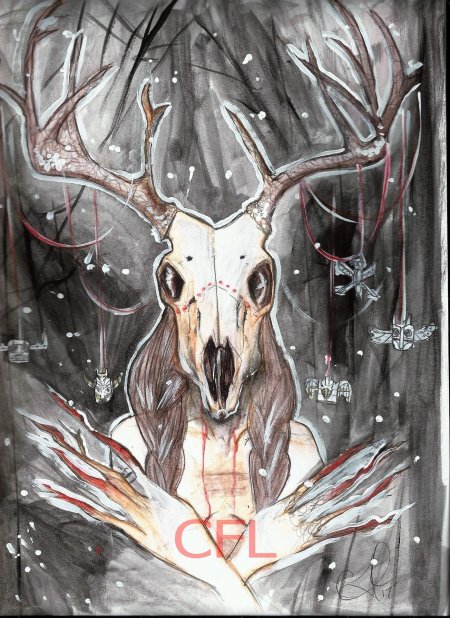 Вендиго с черепом оленя