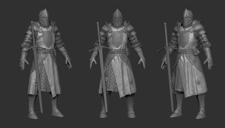 Броня рыцарь zbrush