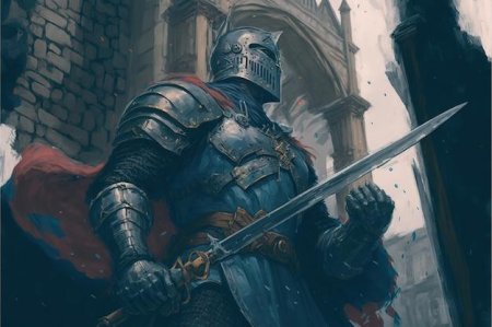 Средневековый рыцарь арт