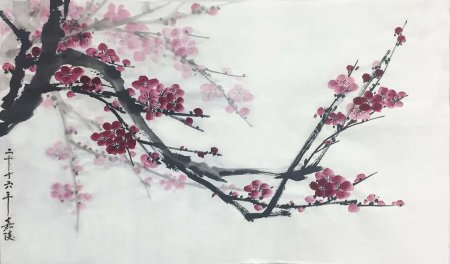 Гохуа китайская живопись сакура