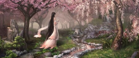 Сакура пейзаж