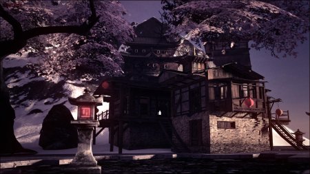 Япония замок самураев сакура