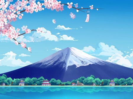 Япония гора фудзи аниме