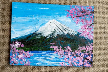 Фудзияма сакура живопись