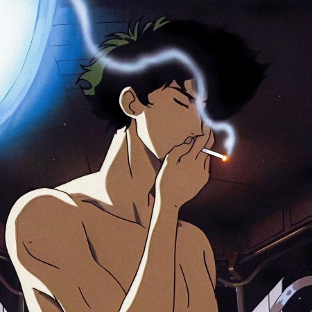 Ковбой бибоп спайк с сигаретой