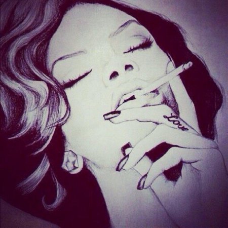 Девушки с сигаретой