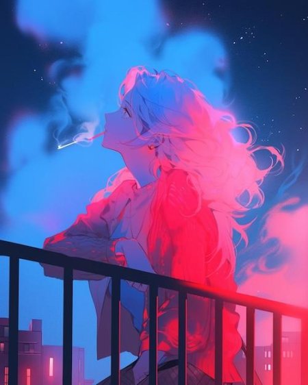 Аниме с сигаретой