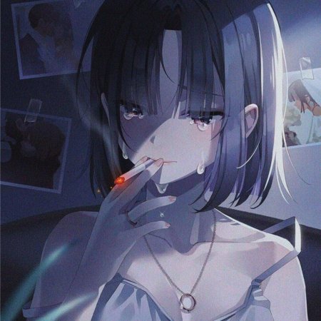 Аниме девочка с сигаретой